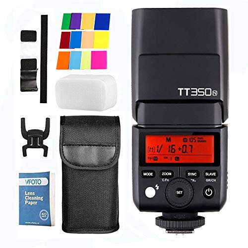 Godox TT350N Caméra Flash Speedlite TTL GN36 2.4G HSS 1 / 8000s pour Nikon sans Miroir DDSLR D810 D800 D750 D700 D610 D7100 D5200 D90 et sans caméra à Miroir numérique