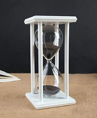 Sanduhr Timer für 60 Minuten Dekoration Festival Ornament für Küche Restaurant Wohnzimmer Zuhause Wandschrank Schreibtisch Schlafzimmer Party Weihnachten Neujahr Schwarz Sanduhr-Timer 60 Minuten