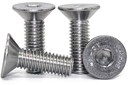 Senkkopfschrauben M5 X 8 DIN 7991 mit Innensechskant (ISK) Edelstahl A2 (50 Stück) - V2A Senkschrauben mit Vollgewinde