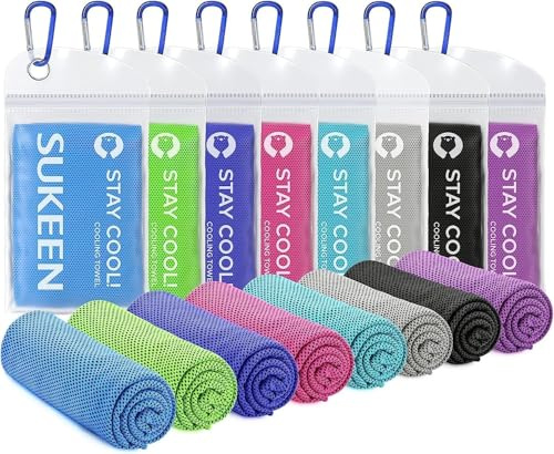 Sukeen Kühlendes Handtuch (101,6 x 30,5 cm) - Eishandtuch, Weich, Atmungsaktiv, Mikrofaser für Yoga, Sport, Laufen, Fitnessstudio, Training, Camping, Fitness, Workout