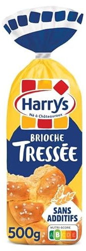 HARRYS - Brioche Tressée À La Main Sans Additifs 500G - Lot De 4 - Vendu Par Lot