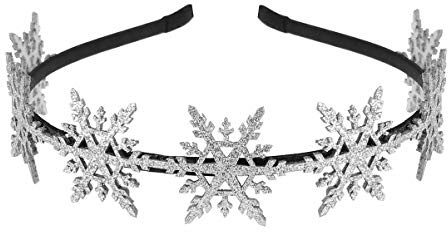 SOLUSTRE 1stück Weihnachten Schneeflocke Haarband Silber Leichtes Und Langlebiges Weihnachtsheaddress Für Junge Mädchen Für Kostümpartys Karneval Und Feiertagsfeiern