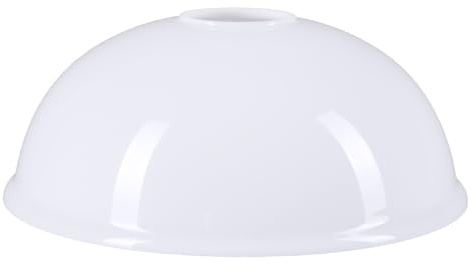 Lampenglas Weiß glänzend Ø 210mm Ersatzglas Lampenschirm Glas Leuchtenglas rund Opalglas