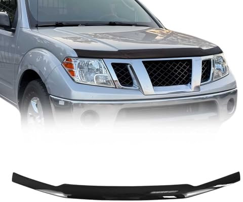 OMAC Motorhaube Deflektor Insektenschutz kompatibel mit Nissan Frontier 2005-2020 Dunkel