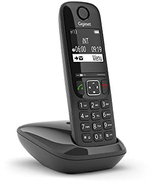 Gigaset AS690 - Cordless con Vivavoce Alta Qualità - Tastiera Illuminata ed Ampio Display - Black List - Lista chiamate, Grigio antracite [Versione Italiana]