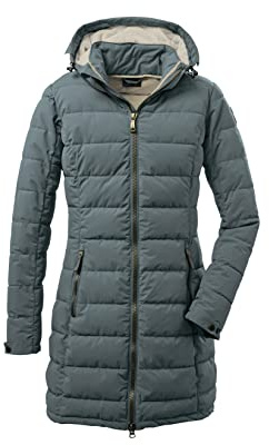 Killtec Gw 13 Wmn Qltd Prk Parka Funzionale con Cappuccio Rimovibile con Cerniera Lampo, Verde Acqua, 40 Donna