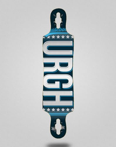Urgh Skate Skateboard Longboard Deck 40x9 Drop OG Blue Navy