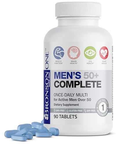 Bronson ONE Daily Mens 50+ Complete Multivitamin Multimineral, 90 Tablets