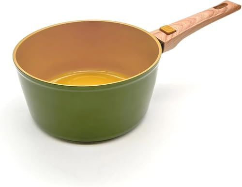 Cazo ceramico AmVegan con mango desmontable apto para horno y todo tipo de cocinas incluso inducción
