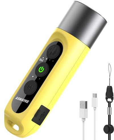 ASWAYKE Electronic Whistle Highest IPX5 Maximum Sound 125db Battery 1000mAh Yellow for Coaches Teacher, Sports Whistle