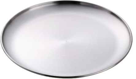 Buyer Star Platos de acero inoxidable, platos de acero inoxidable de 30 cm, platos de metal para ensalada de carne, platos de postre, platos de acero inoxidable, plato redondo para servir para