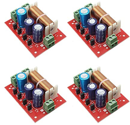 Epodmalx 4X 400 W Lautsprecherweiche 2 Wege Hoch Niedrig 4-16 Ohm Frequenzteiler für Lautsprecher