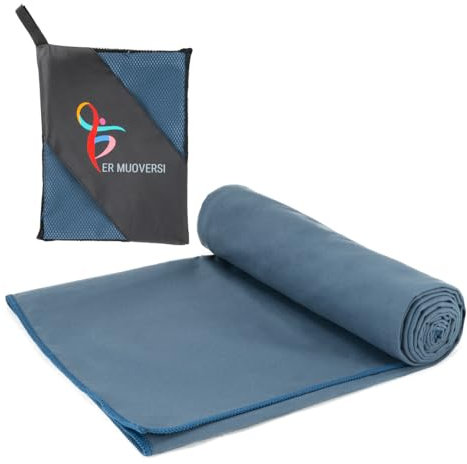 Telo Mare Fitness, Asciugamano Palestra per Uomo e Donna, Perfetto per Sport e Viaggi, Telo in Microfibra 140x70 cm