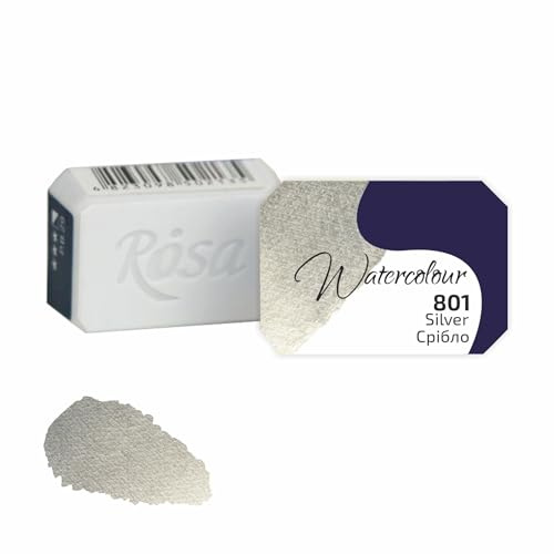7 Artists Aquarellfarbe Silber – 1/1 Näpfchen Aquarellfarben Einzeln | Professionelle Hochwertig Künstler Aquarell Farben | Aquarellfarben Set Einzeln