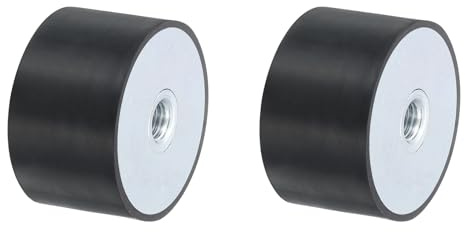 QUARKZMAN Monturas de Goma 50 x 30mm con Rosca Hembra M10 2 Piezas | Aislador de Vibraciones, Reemplaza Almohadillas Antivibratorias Bloque Base de Goma