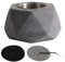 Brasero interior, mesa de brasero interior, mesa de hormigón para interior y exterior, mesa de mesa de hormigón, mesa interior y exterior