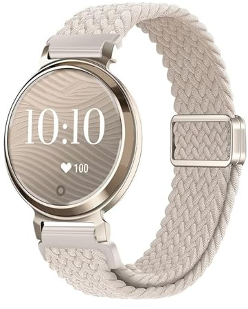 14 mm ögla glidande nylon vävd rem for Garmin Lily 2 damarmband(13 starlight color)