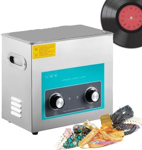 NVYAZJ 6L Ultrasonic Cleaner, Professional Sonic Cleaning Machine with Basket & Fine-mesh Ball, Mechanical Knob Adjustable Temperature Timer for Home Commercial