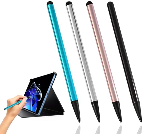 DHWEKU lapiz para tablet puntero para tablet Punteros para móviles,Lápiz óptico Capacitivo de Dos Puntas, 4 compatibles con computadoras, teléfonos móviles, tabletas, etc.