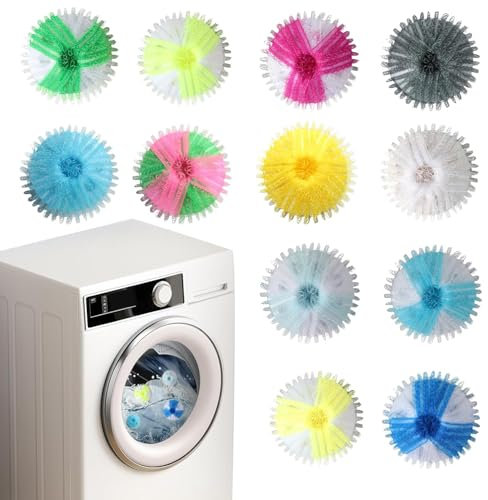 12Pcs Pet Hair Remover Washing Machine, Reusable dog hair remover washing machine, Clean Dog & Pet Hair from Laundry, Bedding, Clothes