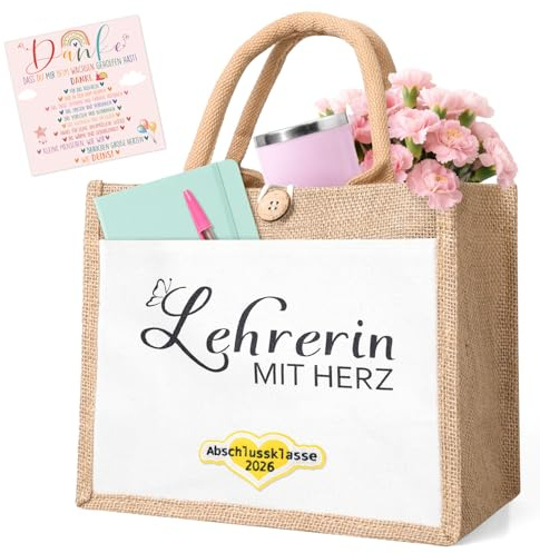 iZoeL Jutetasche Erzieherin Lehrerin Dankeschön Geschenk mit Geschenkbox | Jutetasche, Dankeschön Geschenk , Erzieherin, Lehrerin, Grußkarte ,Geschenkbox, Abschiedsgeschenk