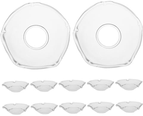 Gatuida 12pcs Glass Wax Holder Decorative Candle Drip Catcher Holder Fluted Wax Protector for Easy Cleanup