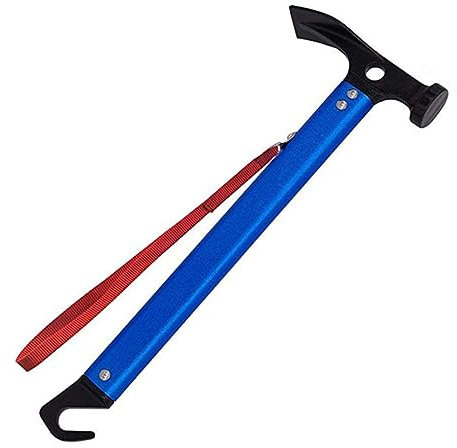 Lurrose Outdoor Zelt Pflock Aluminiumlegierung Camping Hammer Leicht Zu Tragen Zeltnagel Einhaken Blau