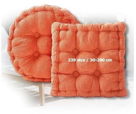Cojines cuadrados para sillas gordos cojín grueso silla sillón asiento de banco pequeño sofa taburete cama suelo exterior grande acolchado cojin jardin tamaño interior bancos interiores(Naranja,35x65