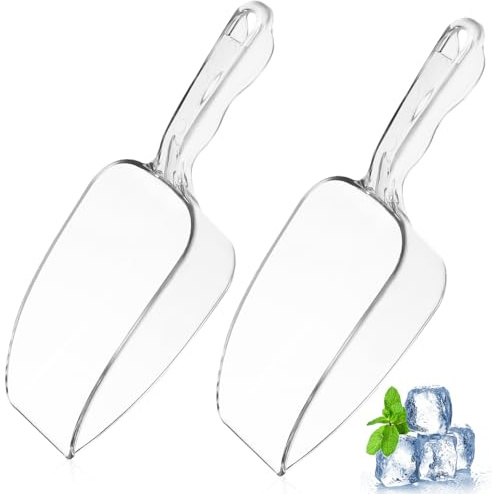 LIGIGWASH 2 De Hielo De Transparente Para Servir Helado Dulces Y Comida De Mascotas Con Fondo Redondo Y Diseño Ergonómico 8.46X2.36X1.96In