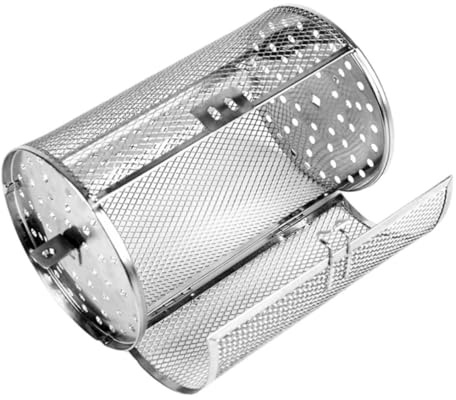 NOLITOY Panier Rôtisserie INOX Rotatif pour Barbecue Cage Grill et Anti-Rouille Cuisson Homogène pour Viande Légumes et Fruits à Coque Accessoire Cuisine Polyvalent