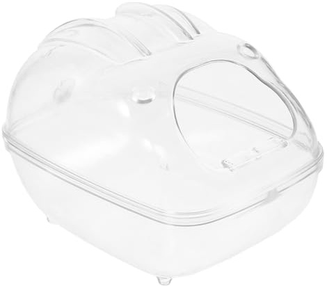 JUMPLAWN Sandbadewanne für Kleintiere aus Acryl Multifunktionales Hamsterzubehör als Badebox oder Toilette für Hamster und Chinchillas Leicht zu Reinigen Transportieren
