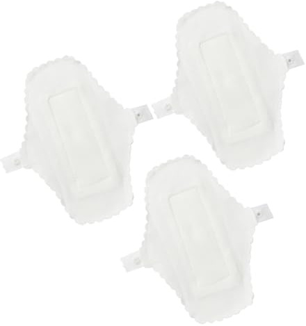 Yardwe Assorbenti Mestruali Lavabili Riutilizzabili Bottone 3 Pezzi Bianco per Donna, per Viaggi e Uso Quotidiano