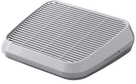 Jorzer Marchepied pour bac à litière avec Fonction de Filtre, Rampe à Double Couche Facile Nettoyer, adaptée aux Chats de Petite Taille et âgés (Gris)