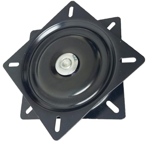 SAFIGLE Pièces de Rechange pour Fauteuil Inclinable Plaque Tournante 360° Laquée Noire, Support Pivotant pour Meubles et Sièges de Bateau