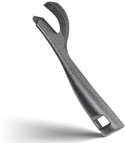 ibasenice Pinza para Barbacoa de Hierro Fundido Negro, Fácil de Limpiar y Resistente al Agua, Adecuado para Asar y Servir en Parrillas de Teppanyaki