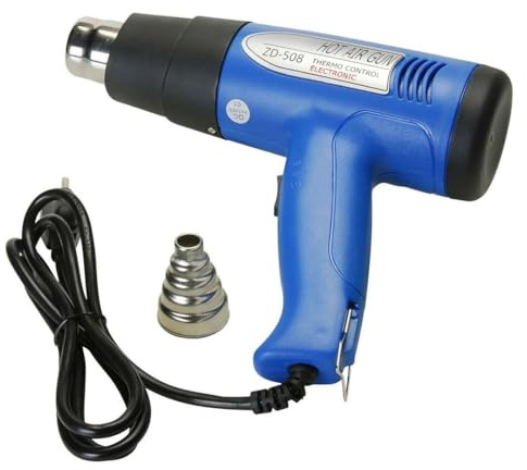 EMPOTEC ZD-508 Pistola Termica ad Aria Calda, 750-1500W, Temperature 350/500 Gradi, con Ugello Concentratore