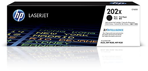 HP 202X Black High-Yield Toner Cartridge Printers | Works with Color LaserJet Pro M254, Color LaserJet Pro MFP M281 Series | CF500X