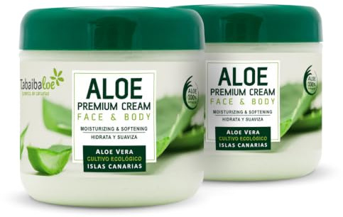 TABAIBALOE Aloe vera Crème Faciale/Corporelle Premium 2 x 300 ml