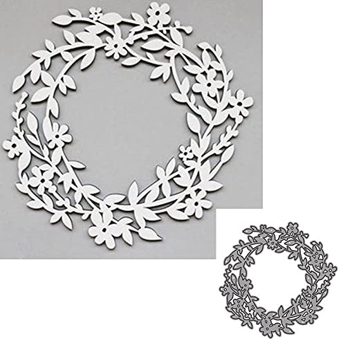 YunTrip Stanzformen für Kartenherstellung, Blumenkranz, Metall-Stanzschablone für DIY, Scrapbooking, Album, Prägung, Foto, Basteln, Papierkarten, dekoratives Handwerk