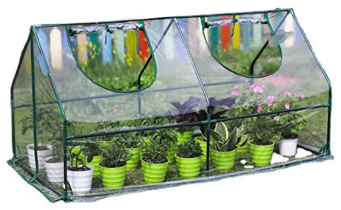 TRGCJGH Tragbares Mini-Gewächshaus, Mini-Klares Gewächshaus Für Den Innen- Und Außenbereich Für Sämlinge, Blumen, Pflanzenzucht