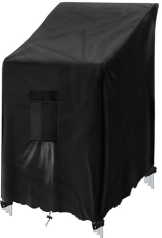 Garden Chair Covers 1PC, Waterproof 600D Oxford Fabric Outdoor Furniture Covers for Stackable Chairs 64 * 85 * 120/85cm