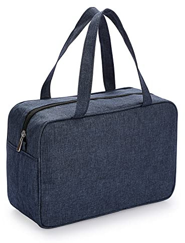 SUMTree Trousse de Toilette Sac de Toilette Grande capacité Organisateur de Voyage pour Femme Maquillage cosmétique ou Homme kit de Rasage (Bleu foncé)