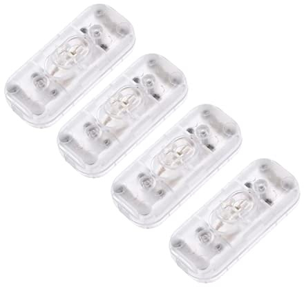 4x Zwischenschalter Schnurschalter - 2-3 polig 6A 250V - Schnurzwischenschalter, Wippschalter, Zuleitungsschalter, Kabelschalter, Schalter | Transparent