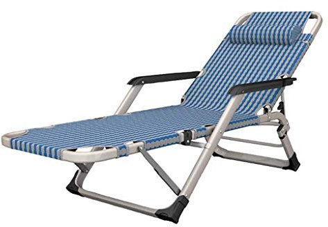 SXSGSM - Aluminium-Liegestuhl, Sonnenliege, Gartenliegen, Klappstuhl, Liegestuhl, Liegestuhl, Klappstuhl, Mittagspause, Liege, Rückenlehne, Lazy Home, Schlafstuhl, Büro, Strandstuhl (Blau) The New