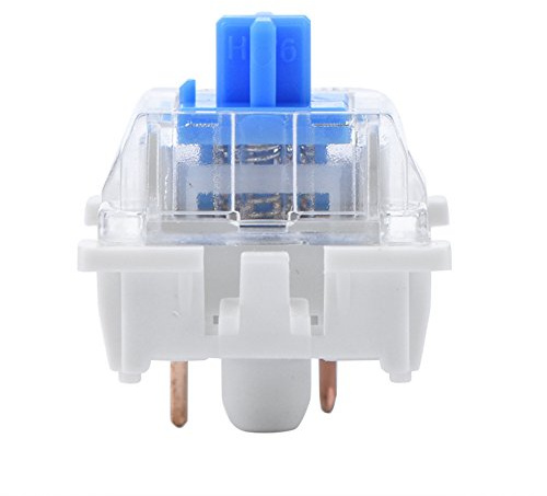 Tbest Interruptor Azul de Repuesto, 10 Uds. Interruptor de Teclado Mecánico Montado en Placa Interruptor Azul para la Serie NewGiant RGB