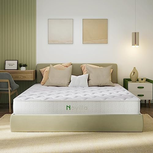 Novilla Taschenfederkernmatratze 180x200 H3 7-Zonen Federkernmatratze Certi-PUR US Komfortschaum Oeko-Tex Sicher Bezug Matratze 20cm