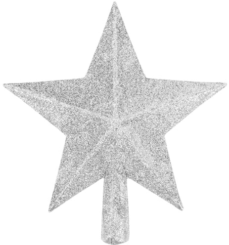 HOMSFOU Weihnachtsbaumspitze Stern Retro- Stern- Retro-Heimdekoration Funkelnde Weihnachtsbaumspitze Weihnachtsbaum- Capiz- Baumkrone Kunststoff Weiße