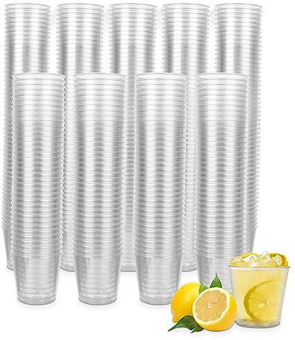 VIDETOL 400 Stück Schnapsgläser Plastik, 30ml/3cl Shotgläser Plastik, Shotbecher Plastikbecher Wiederverwendbarer, Transparente Schnapsbecher Trinkbecher für Party, Geburtstage, Feste