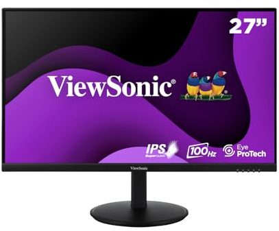 ViewSonic VG2709-2K-MHD-2 27 QHD SuperClear IPS LED Monitor, 2 HDMI, DisplayPort, speakers and full ergonomic stand, VRR, HDR10