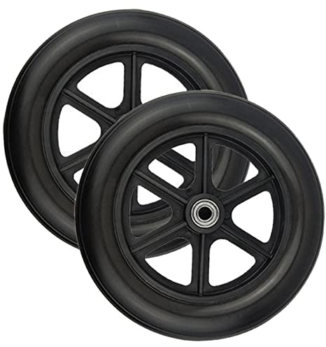 EXCEART 2pezzi Ruote Per Deambulatori Sostituzione Pratica e Durevole Ruote Girevoli e Piene Per Accessori Di Carrelli e Sedie Rotelle Per Uso Ed Esterno
